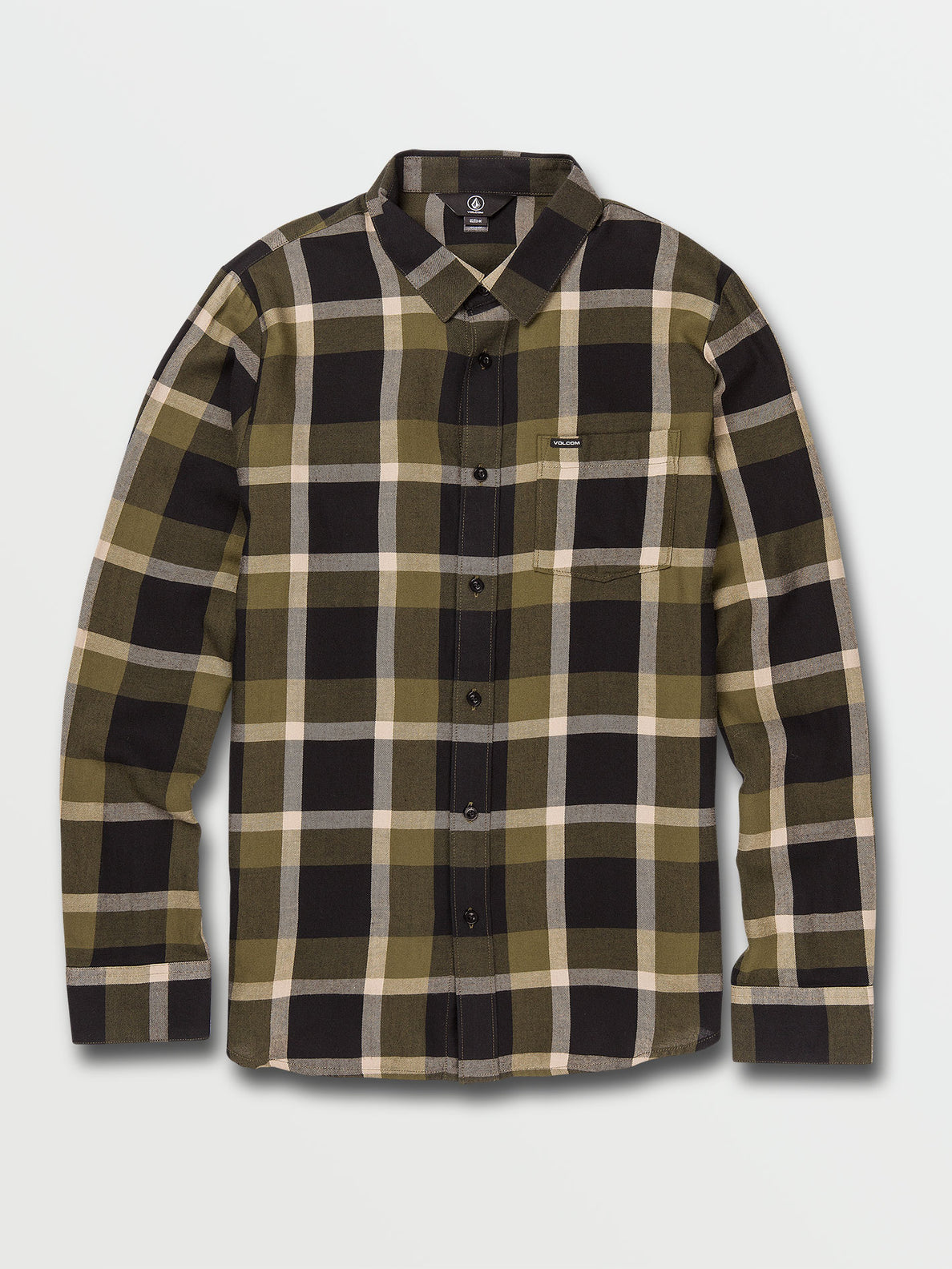 Curwin Long Sleeve Flannel - Military (A0502004_MIL) [F]