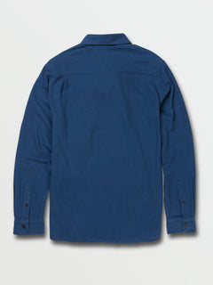 Caden Solid Long Sleeve Flannel - Smokey Blue (A0532004_SMB) [B]