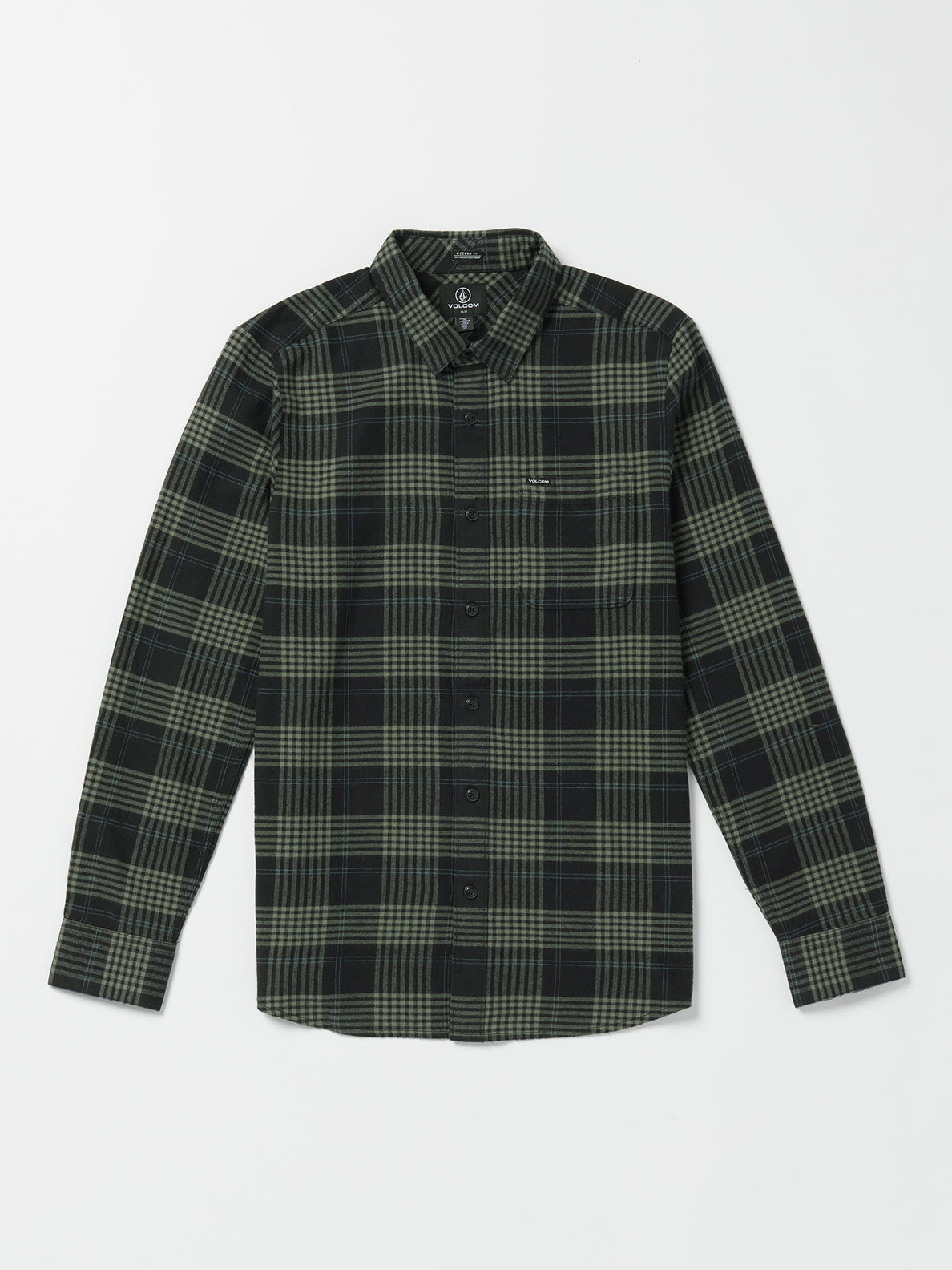 Caden Plaid Long Sleeve Shirt - Black (A0532303_BLK) [F]
