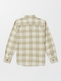 Caden Plaid Long Sleeve Shirt - Dirty White (A0532303_DWH) [B]