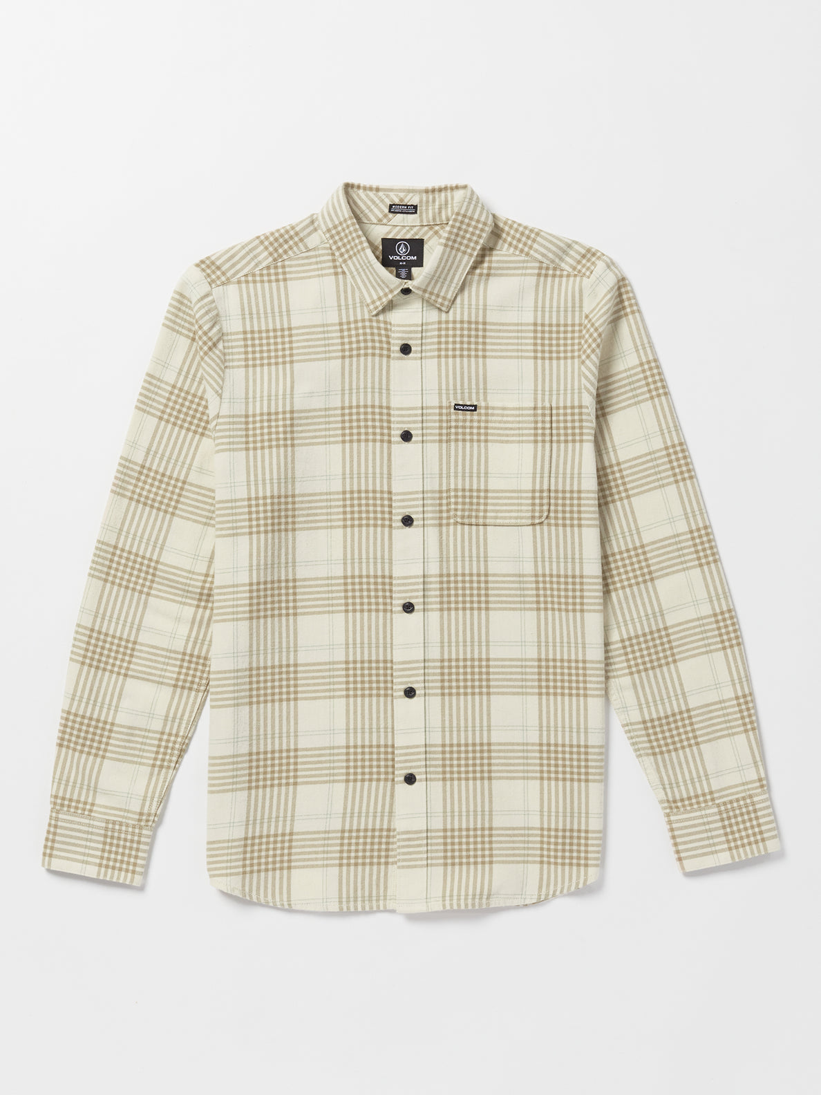 Caden Plaid Long Sleeve Shirt - Dirty White (A0532303_DWH) [F]