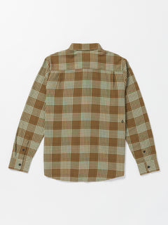 Caden Plaid Long Sleeve Shirt - Mud (A0532303_MUD) [B]