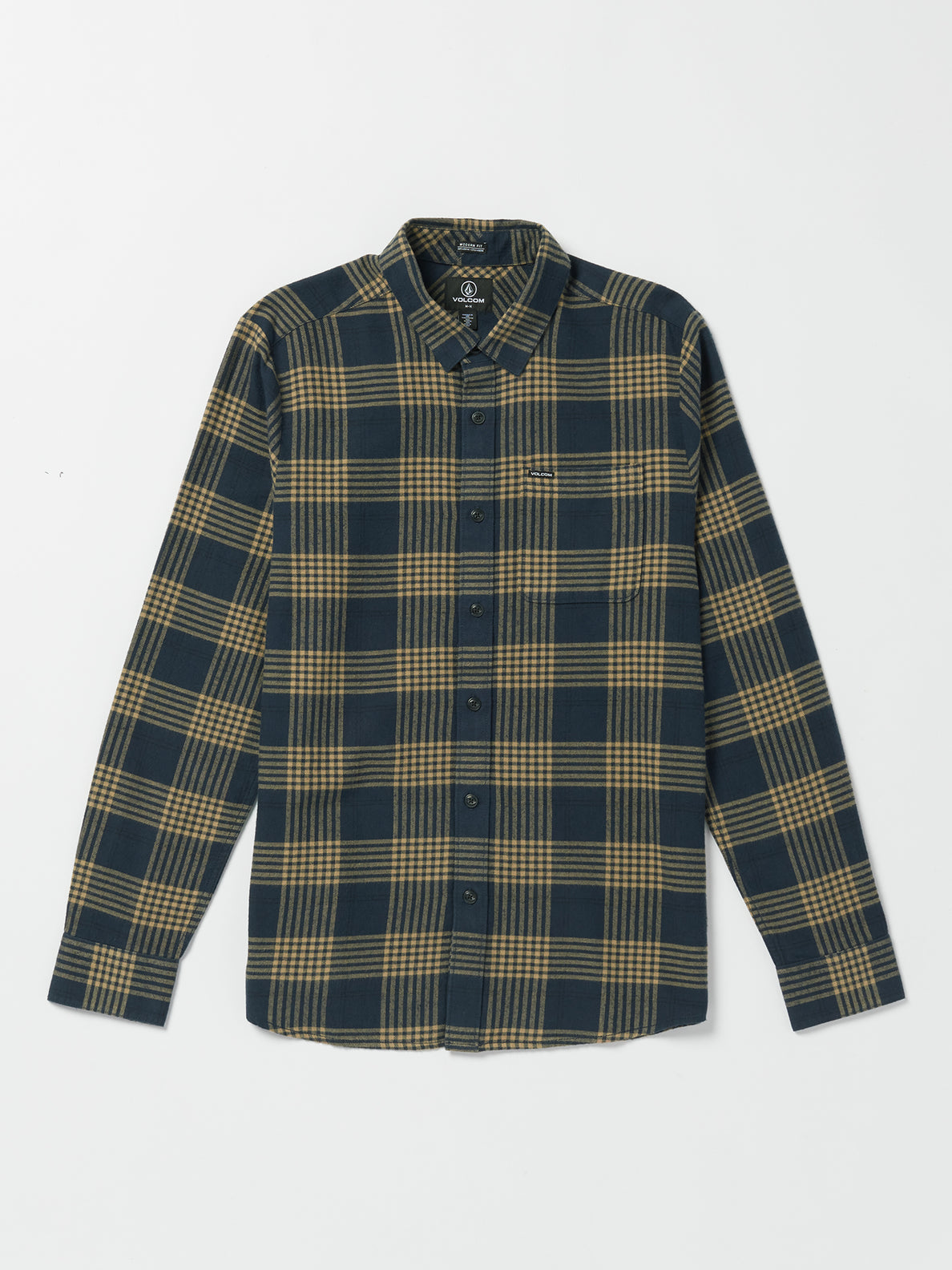 Caden Plaid Long Sleeve Shirt - Navy (A0532303_NVY) [F]