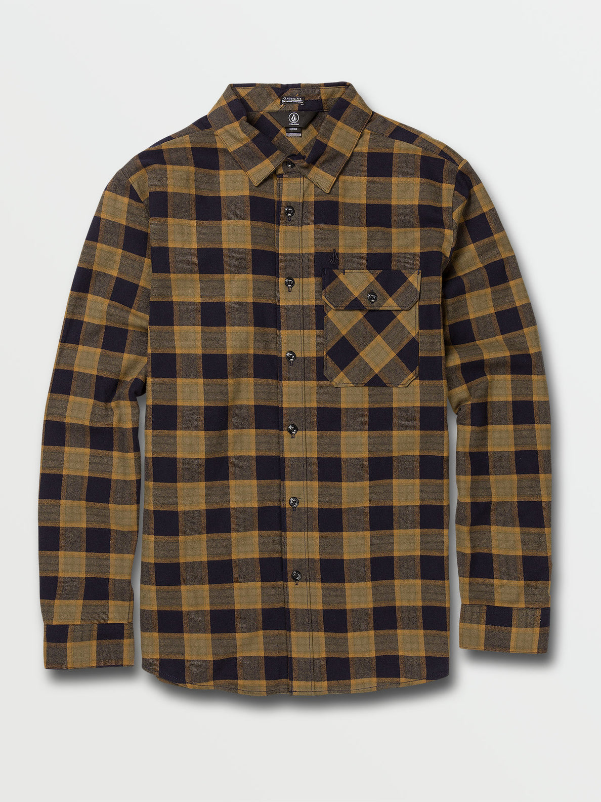 Shadows Flannel Long Sleeve Flannel - Navy (A0542103_NVY) [F]