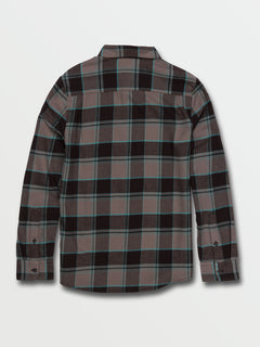 Caden Plaid Long Sleeve Flannel - Black (A0542105_BLK) [B]