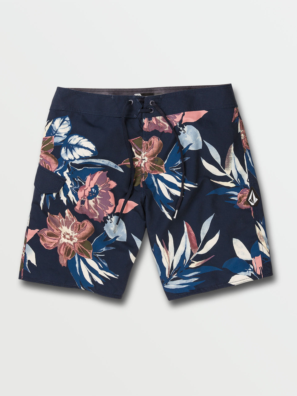 Marble Floral Mod-Tech Trunks - Navy (A0842106_NVY) [F]