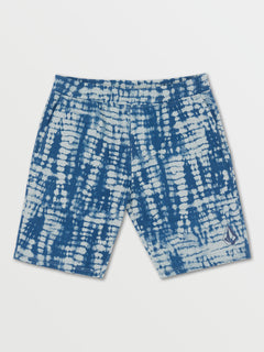 Vamo Elastic Waist Fleece Shorts - Cool Blue