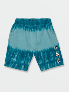 Iconic Stone Plus Elastic Waist Fleece Shorts - Coastal Blue