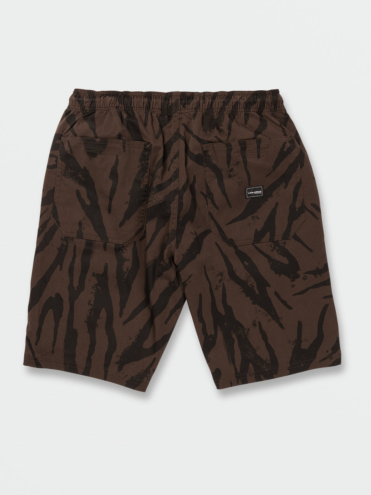 Outer Spaced Elastic Waist Shorts - Dark Brown
