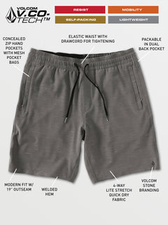 Packasack Lite Hybrid Shorts - Dark Charcoal