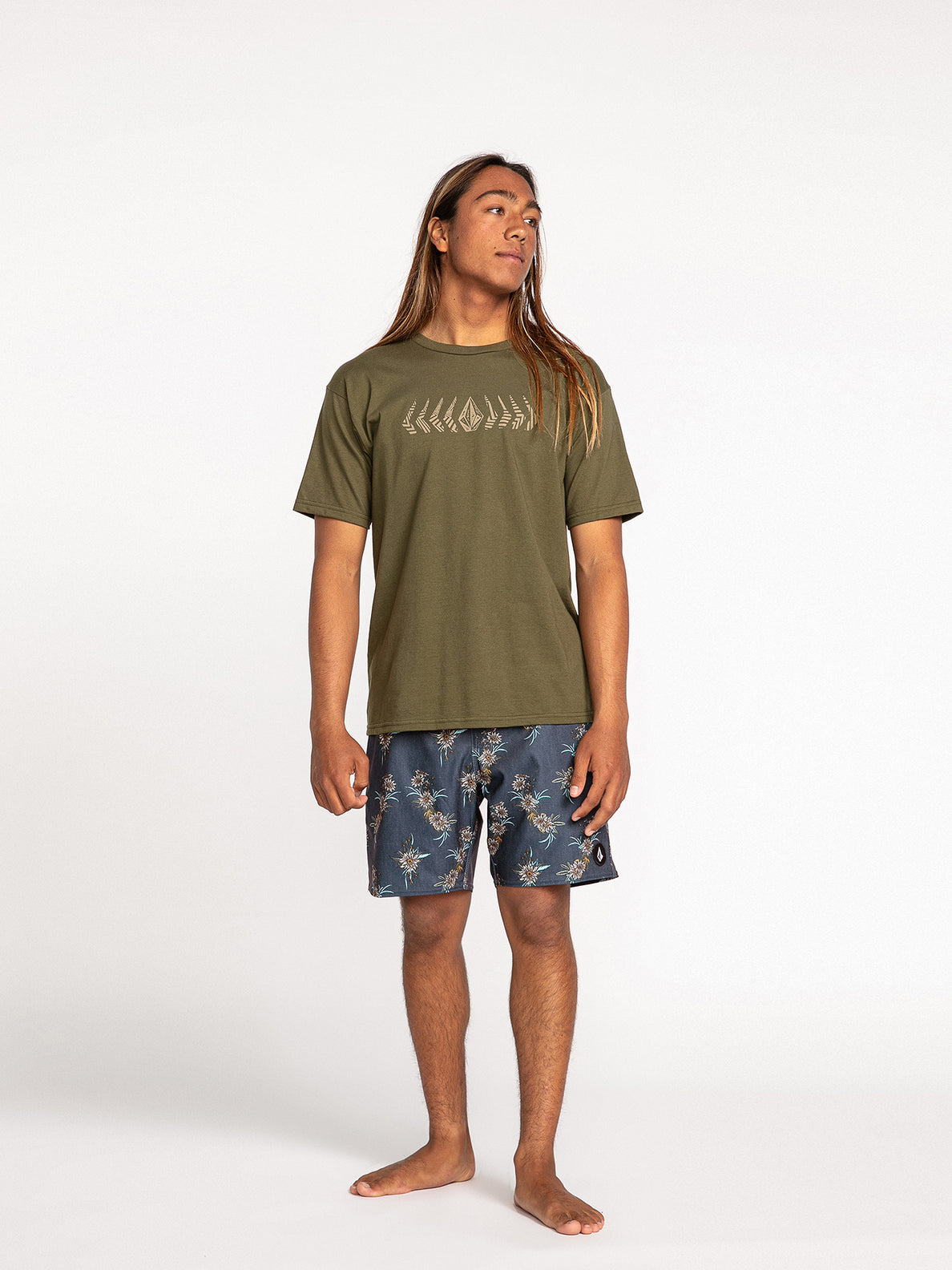 Phasey Short Sleeve Tee - Military (A3532207_MIL) [F]