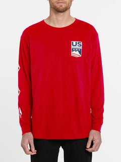 USST Deadly Stones Long Sleeve Tee - Red (A3602010_RED) [F]