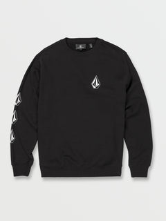 Iconic Stone Crew Sweatshirt - Black (A4642200_BLK) [F]