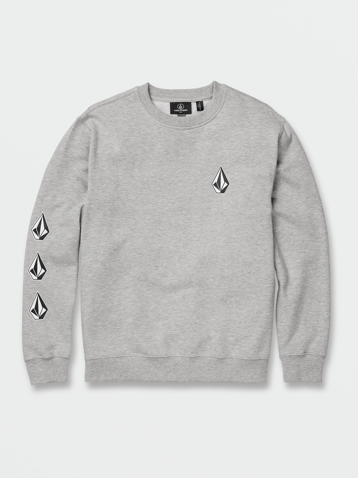 Iconic Stone Crew Sweatshirt - Heather Grey (A4642200_HGR) [F]