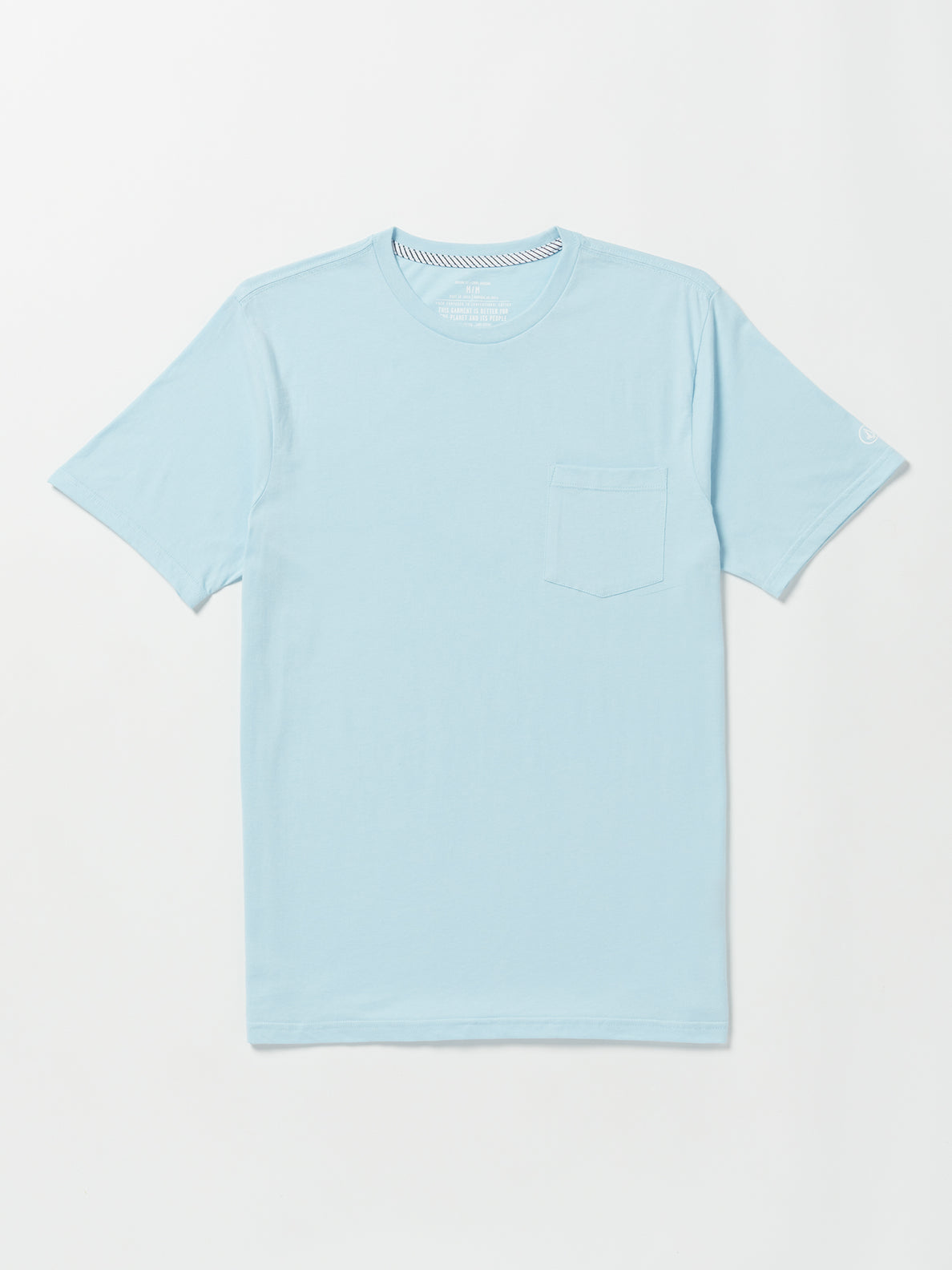 Solid Short Sleeve Pocket Tee - Misty Blue (A5042210_MYB) [F]