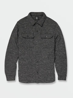 Bowered Plus Fleece Long Sleeve Jacket - Heather Black (A5832203_HBK) [F]