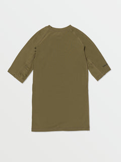 Lido Solid Short Sleeve UPF 50 Rashguard - Military (A9112302_MIL) [B]