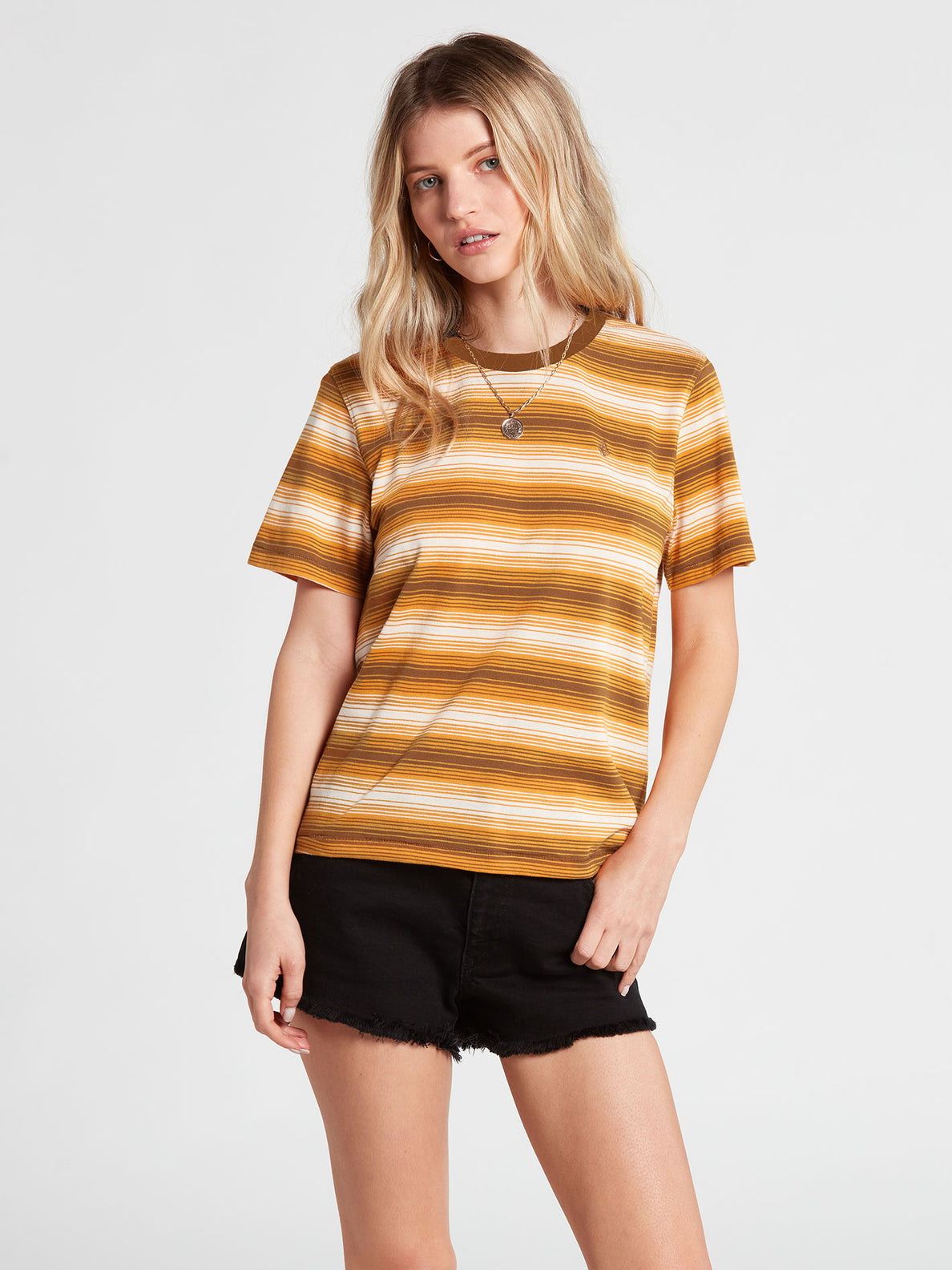 Stacking Up Short Sleeve Tee - Vintage Gold (B0142101_VGD) [F]