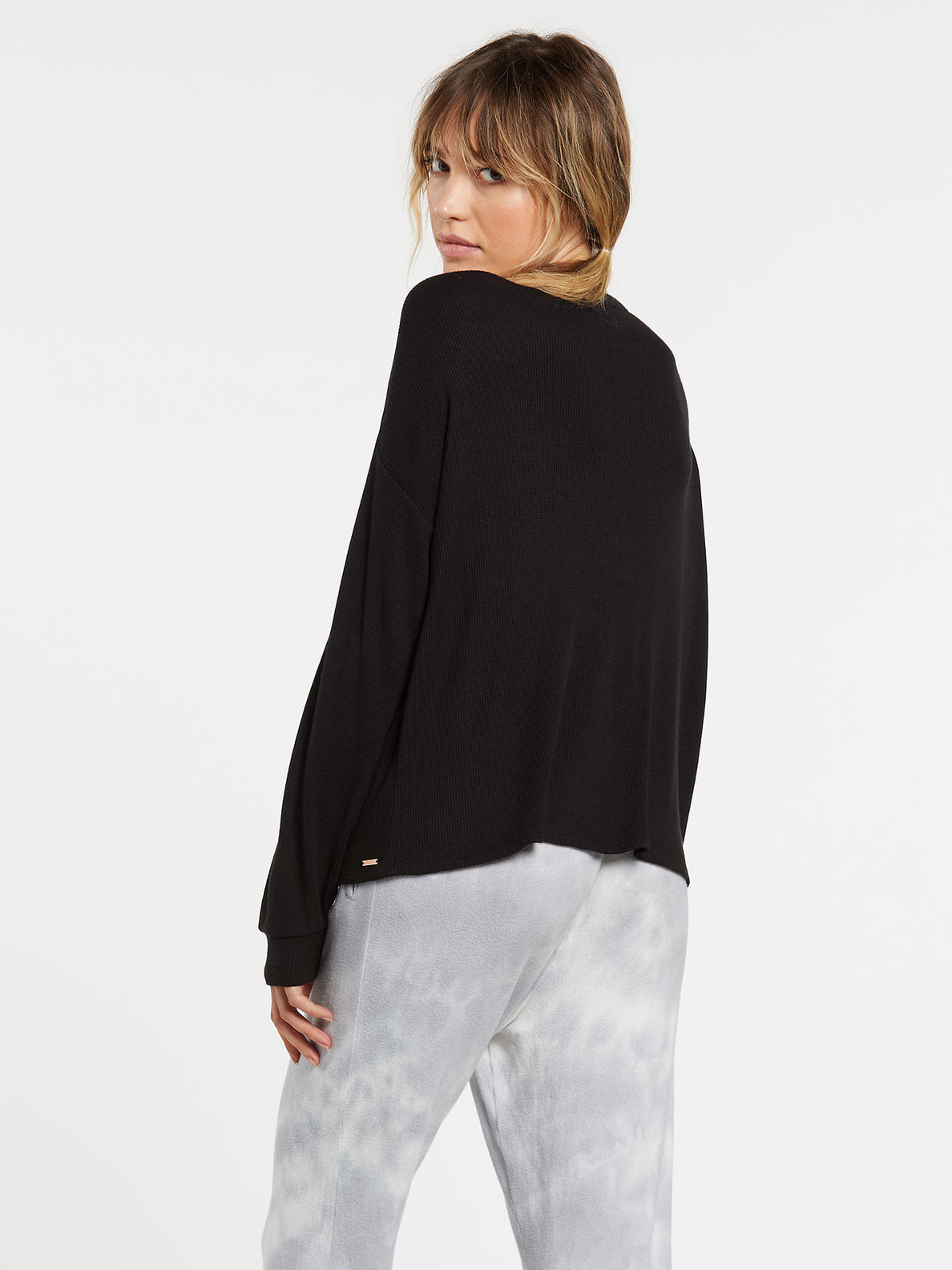 Lived In Lounge Thermal Long Sleeve - Black (B0332000_BLK) [B]