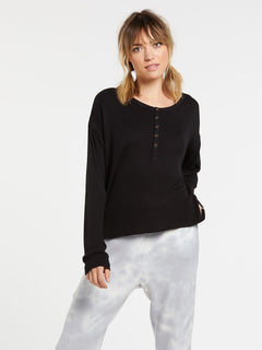 Lived In Lounge Thermal Long Sleeve - Black (B0332000_BLK) [F]
