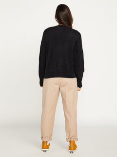 Lived in Lounge Throw Sweater - Black (B0712300_BLK) [B]