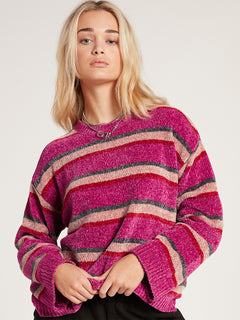 Bubble Tea Striped Sweater - Acai (B0732000_ACI) [1]