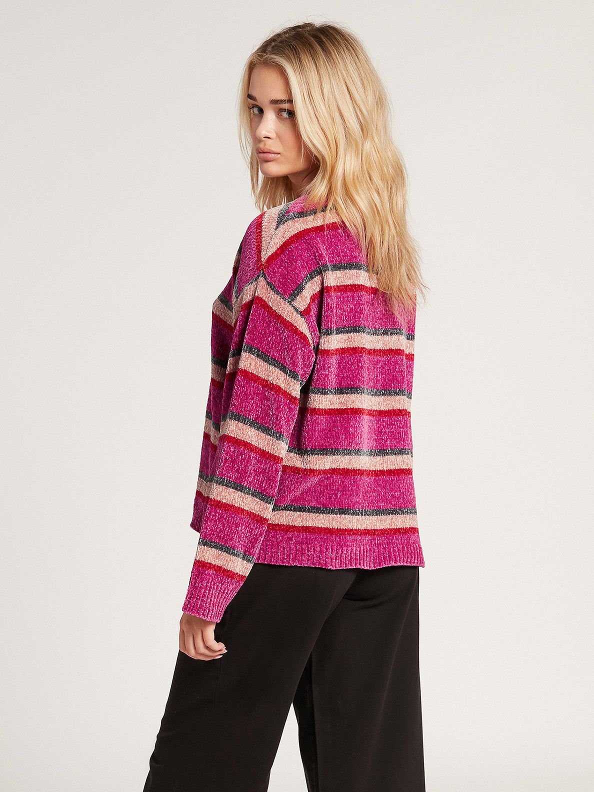 Bubble Tea Striped Sweater - Acai (B0732000_ACI) [B]