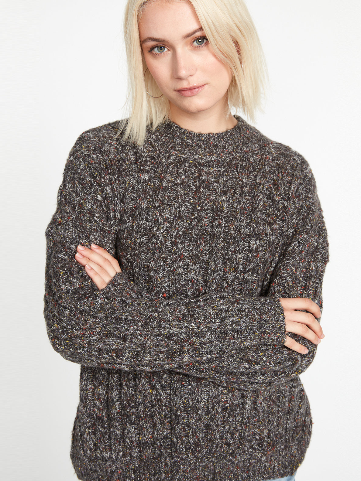 Girl Chat Sweater - Black (B0732208_BLK) [F]