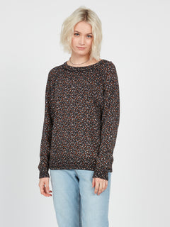 Over N Out Sweater - Black Floral Print (B0741909_BFP) [1]