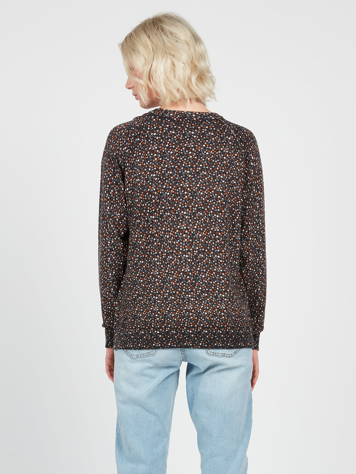 Over N Out Sweater - Black Floral Print (B0741909_BFP) [B]
