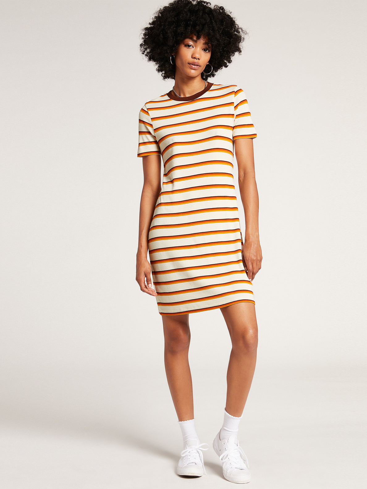 Avoid the Void Striped T-Shirt Dress - Multi (B1332100_MLT) [3]