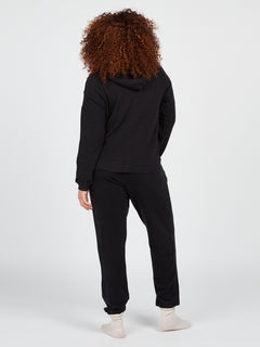 Lived In Lounge Plus Size Zip Up - Black