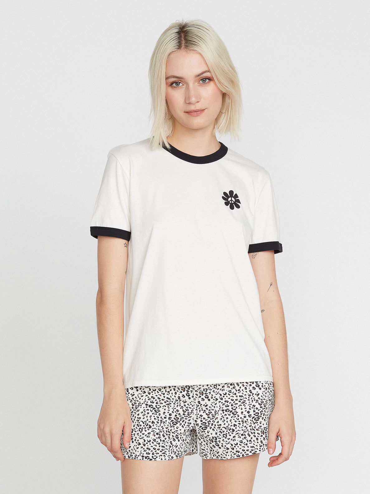 Truly Ringer Short Sleeve Tee - Star White (B3532202_SWH) [1]