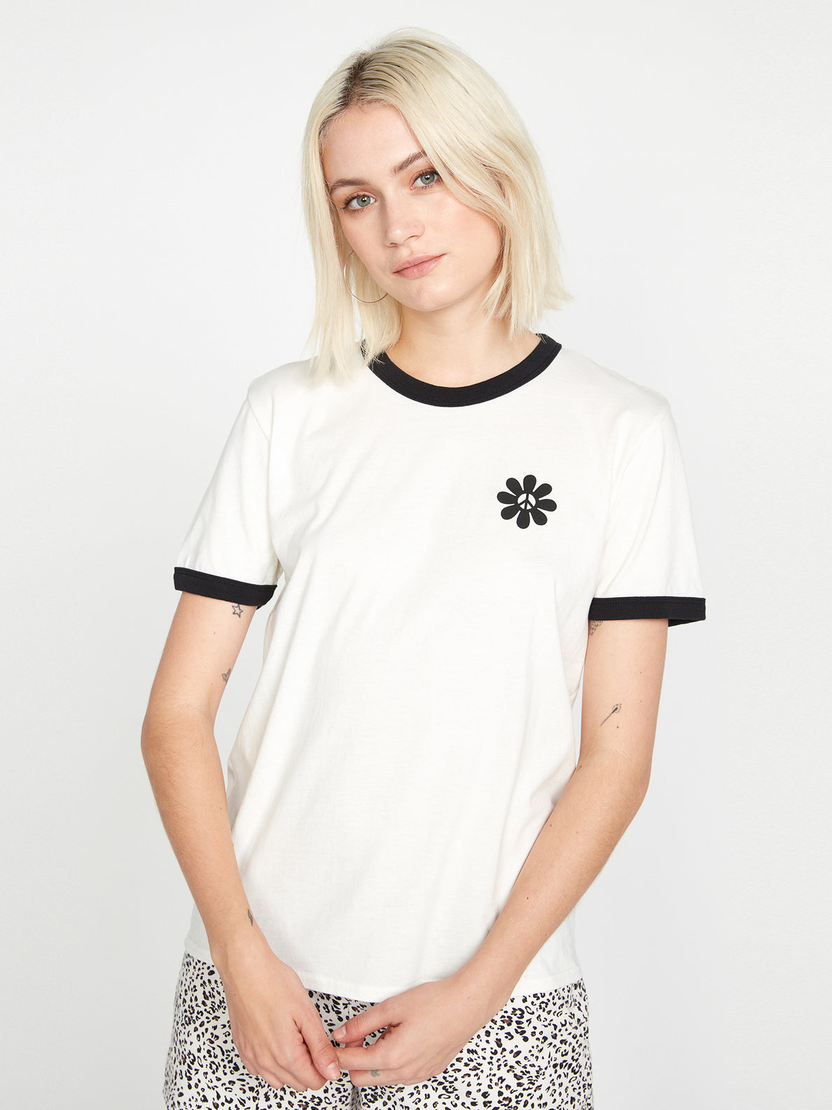 Truly Ringer Short Sleeve Tee - Star White (B3532202_SWH) [F]