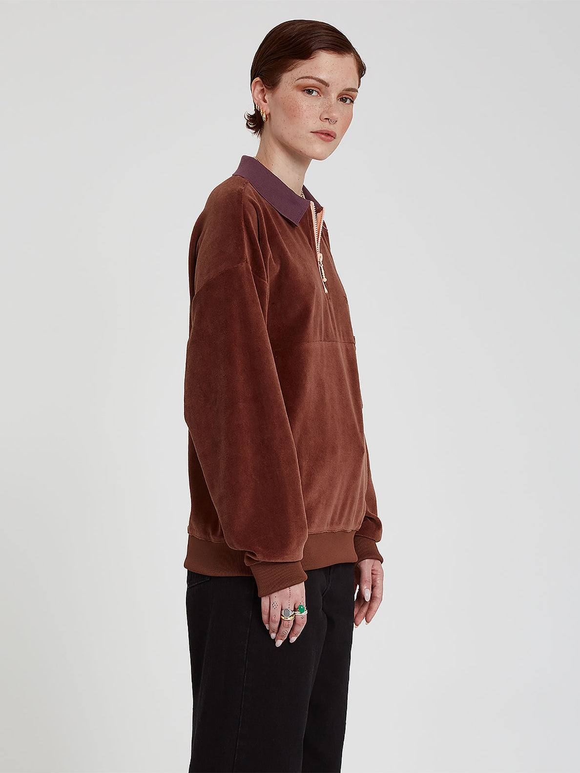 SWEETY SMOOTHY MOCK NECK - BROWN