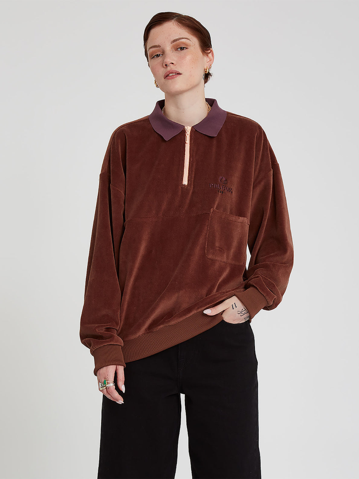 SWEETY SMOOTHY MOCK NECK - BROWN