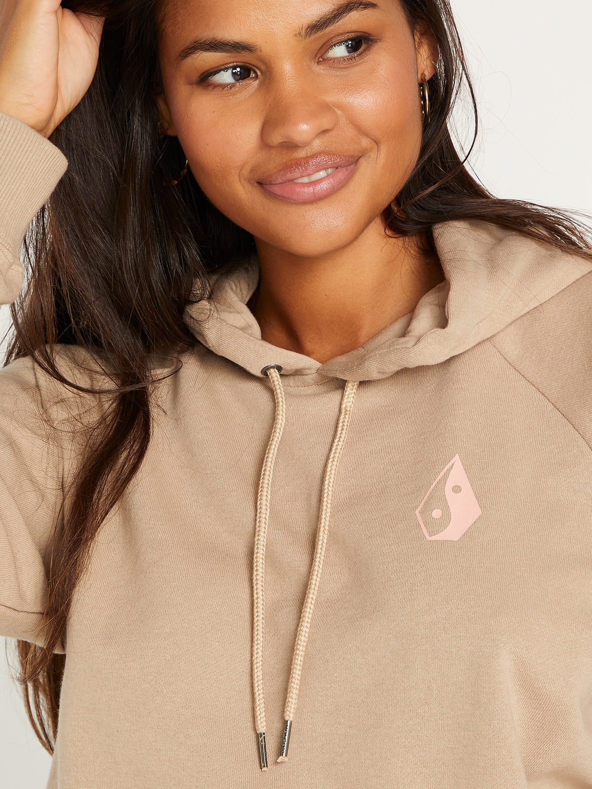 Truly Stoked Boyfriend Pullover Hoodie - Taupe (B4112308_TAU) [1]