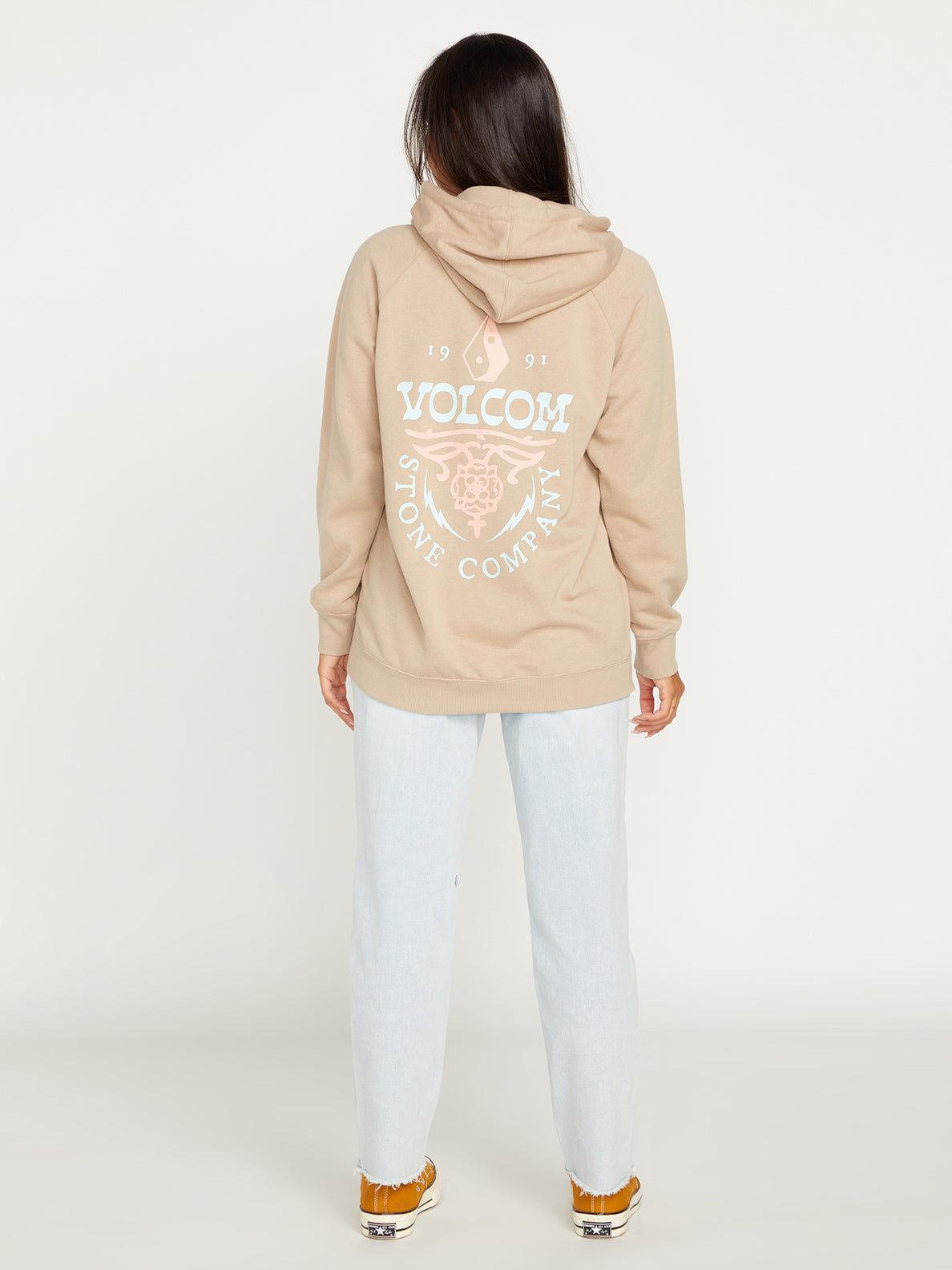 Truly Stoked Boyfriend Pullover Hoodie - Taupe (B4112308_TAU) [B]