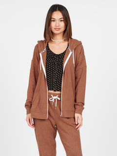 Lived In Lounge Zip Hoodie - Dark Clay (B4832203_DCL) [F]