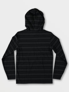 Big Boys Parables Striped Hooded Shirt - Black
