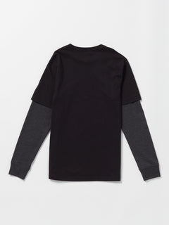 Big Boys Rotato Twofer Long Sleeve Shirt - Black (C0332331_BLK) [B]