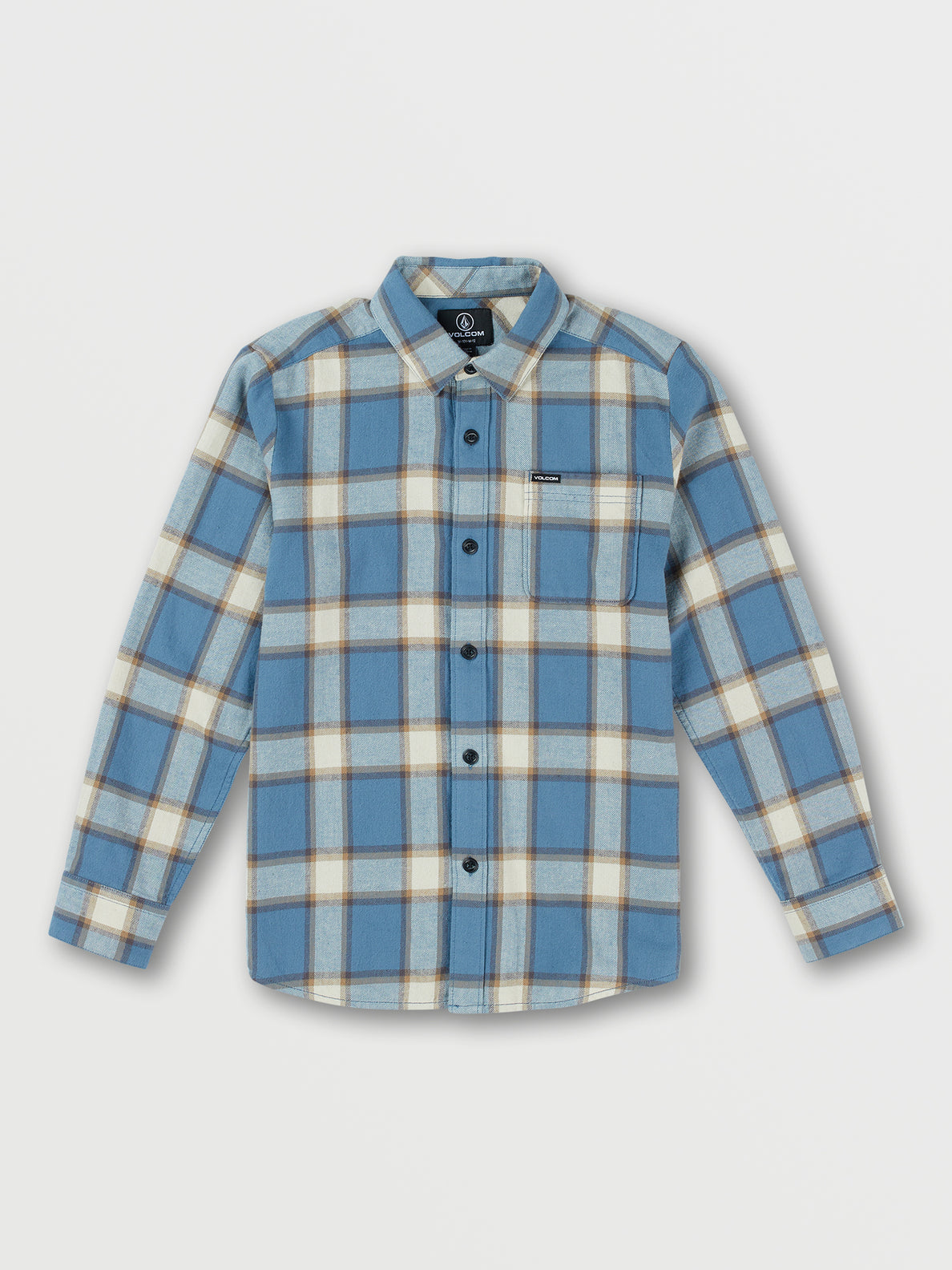 Big Boys Caden Plaid Long Sleeve Shirt - Slate Blue (C0542204_SLB) [B]