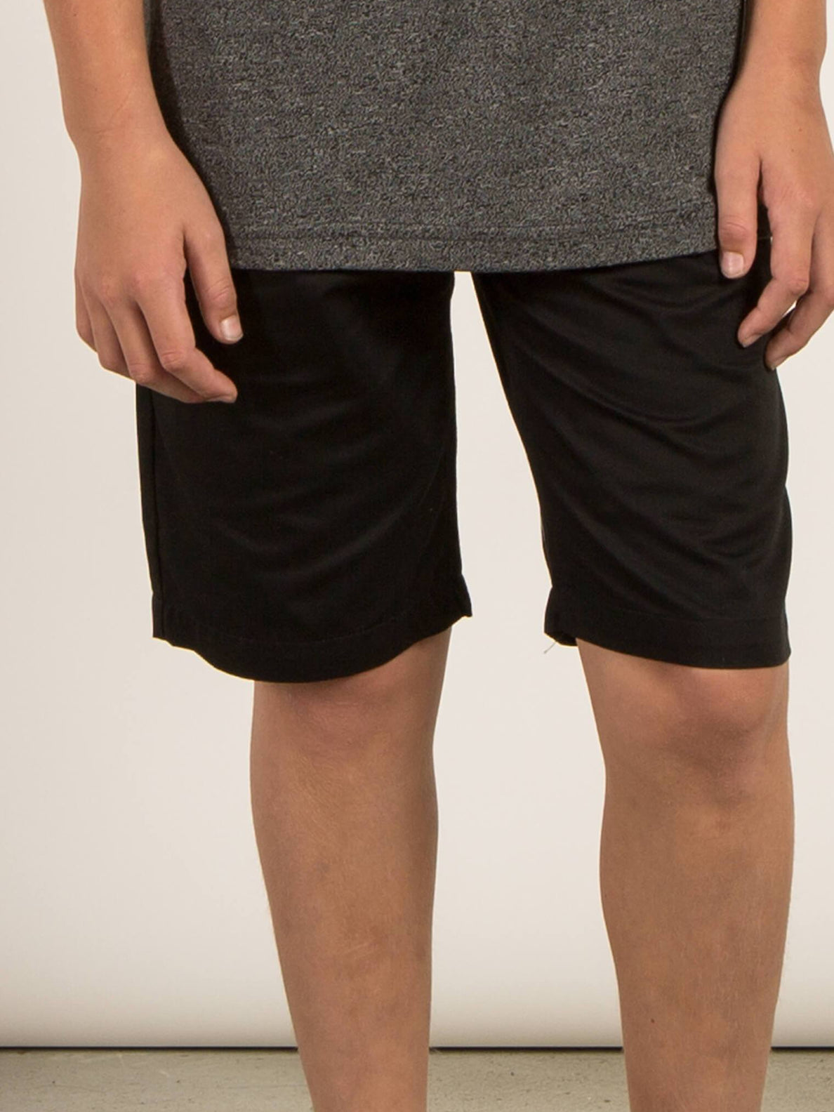 Big Boys Frickin Chino Shorts In Black, Front View