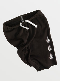 Big Boys Iconic Stone Fleece Shorts - Black (C1032102_BLK) [2]