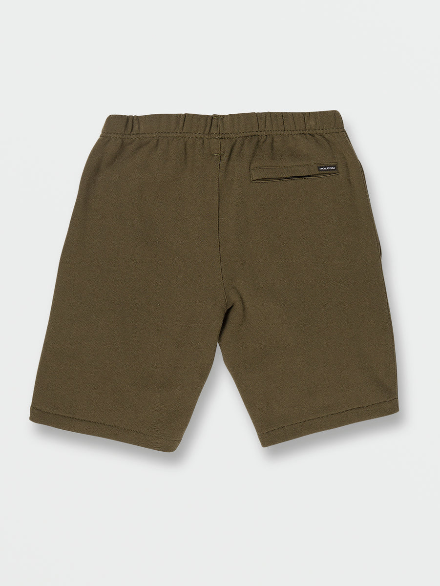 Big Boys Iconic Stone Fleece Shorts - Military – Volcom US