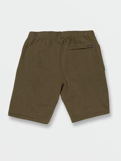 Big Boys Iconic Stone Fleece Shorts - Military (C1032202_MIL) [B]