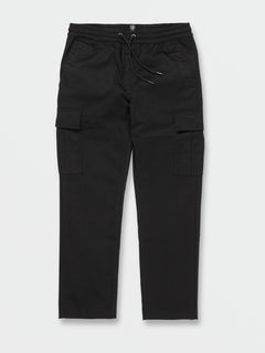 Big Boys March Cargo Elastic Waist Pants - Black (C1212330_BLK) [F]