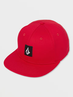 V Square Snapback Hat - Chili Red