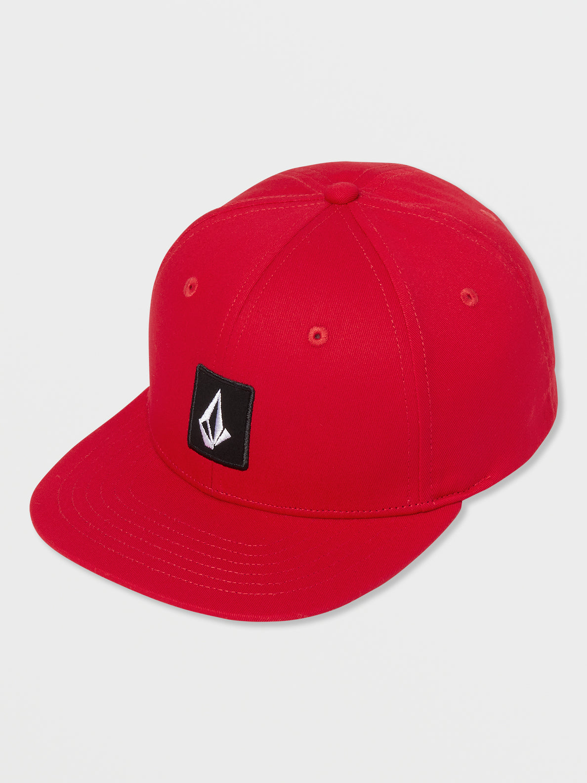 Big Boys V Square Snapback Hat - Chili Red