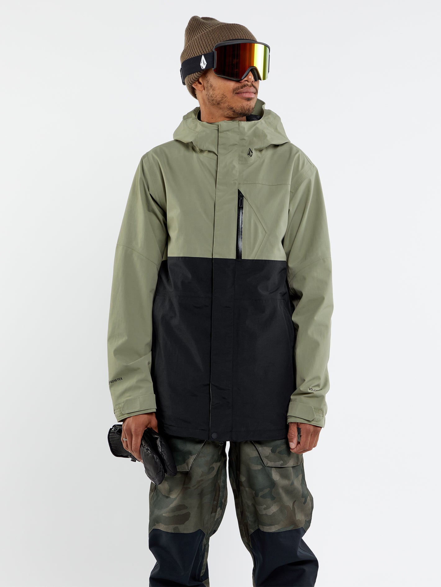 Mens L Insulated Gore-Tex Jacket - Light Military – Volcom US